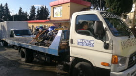 Эвакуация мотоцикла по городу