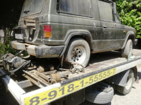 Эвакуация с поврежденной ходовой в Новороссийске